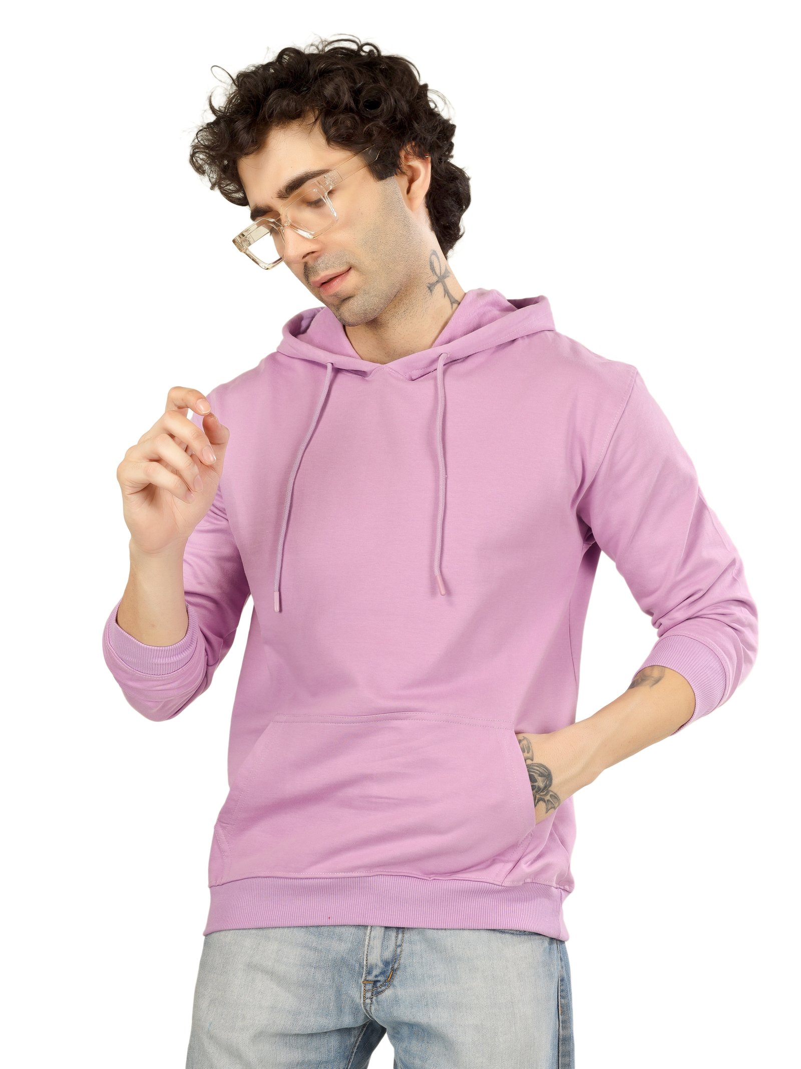 Hoodie Unisex Solid (Purple)
